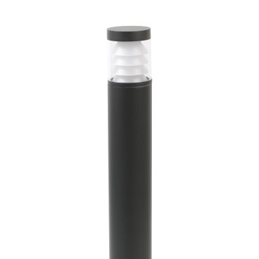 Faro Plim - lampe de jardin - Ø 9 x 65 cm - 10W LED inclus - IP65 - gris foncé avec verre transparent