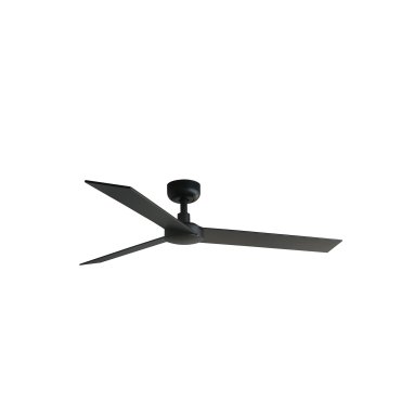 Faro Rudder L - ventilateur de plafond - Ø 132 cm - noir mat et noyer