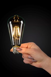 Lucide Lampe à incandescence LED classe B - Ø 6,4 x 14,6 cm - E27 - 7W dimmable - 2700K - transparent