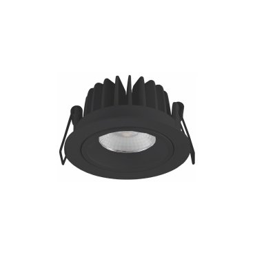 Artdelight Venice 1210 - spot encastré - Ø 90 mm, Ø 83 mm encastré - 10W LED dimmable inclus - IP44 - noir
