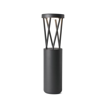 Faro Twist - lampe de jardin - Ø 14,5 x 50 cm - 10W LED inclus - IP65 - gris foncé