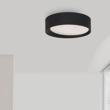 Nova Luce Oby - plafonnier - Ø 45 x 12 cm - 30W LED dimmable inclus - noir sable