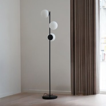 Nordlux Lilly - lampadaire - Ø 23 x 150 cm - noir et blanc opale