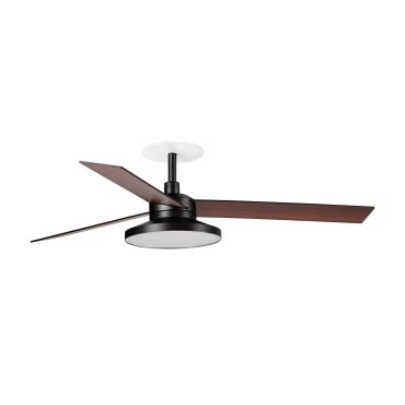 Faro Rudder Tak 3 L - ventilateur de plafond avec lumière et rosace encastrée - Ø 132 cm - noir mat - 2700K