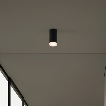 Nova Luce Mao - plafonnier - Ø 5,5 x 10,8 cm - IP44 - noir sablé