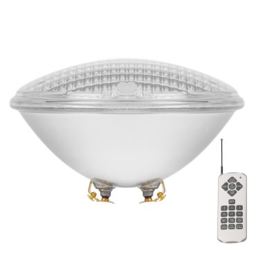 VK Lighting Pisina avec télécommande - Ø 17,8 x 10,8 cm - G53 - 18W LED inclus - IP68 - RGB - blanc