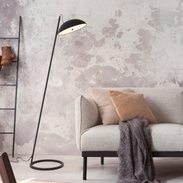 Nova Luce Flute - lampadaire - Ø 30 x 153 x 55 cm - 30W dimmable LED inclus - noir sablé