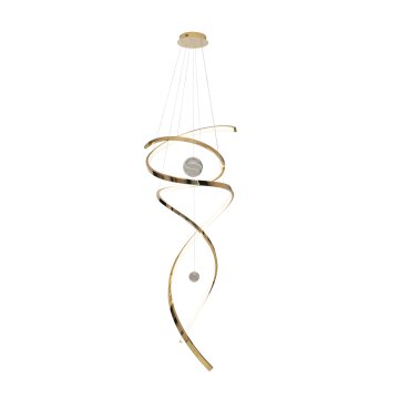 Maxlight Ritz - lampe suspendue - Ø 60 x 300 cm - 100W LED inclus - or