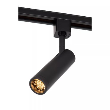 Spot sur rail Lucide Track Grado - système de rail 1 phase - Ø 3,9 x 13,5 cm - noir