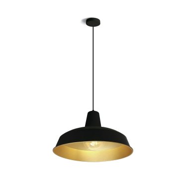 ONE Light Retro Pendants - lampe suspendue - Ø 40 x 184 cm - noir et laiton