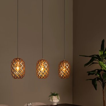 Lucide Wolfram - lampe suspendue - 127 x 25 x 150 cm - or mat