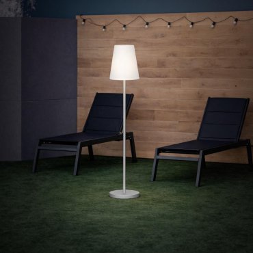 New Garden Lola slim 120 - lampadaire rechargeable avec panneau solaire - RGB+W - Ø 26 x 119 cm - 4,6W LED dimmable inclus - IP65 - gris