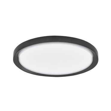 Nova Luce Troy - plafonnier - Ø 56 x 7,5 cm - 50W LED dimmable inclus - noir mat et blanc mat