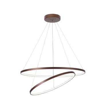 Nova Luce Ferrol - lampe suspendue - Ø 80 x 130 cm - 85W LED dimmable inclus - brun café