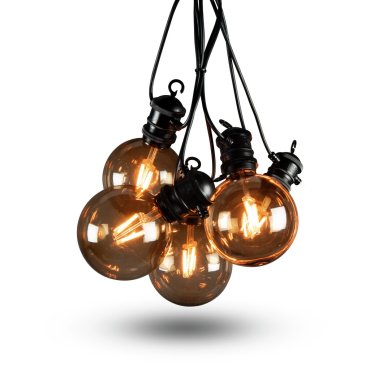 Konstsmide - set de lumières décoratives pour fêtes avec fonction dimmer et LED remplaçables - 4,5m de long avec 10m de cordon - 10 ampoules LED incluses - 7W - IP44 - marron