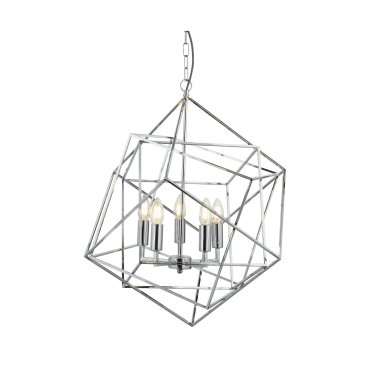 Searchlight Cube - lustre - Ø 55 x 150 cm - chrome