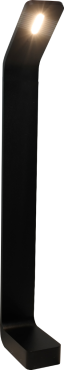 Artdelight Koloa - lampe de jardin - 11 x 6 x 60 cm - 6W LED inclus - IP54 - noir