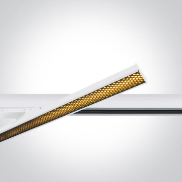 One Light Linear LED Adjustable - spot sur rail - système de rail triphasé - 59 x 3 x 4,5 cm - 30W LED inclus - blanc