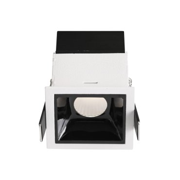 Nova Luce Sorel - spot à encastrer - 62 x 62 mm, 58 x 57 mm encastré - 7W LED inclus - blanc et noir