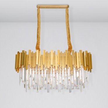 Nova Luce Grane - lampe suspendue - 80 x 30 x 120 cm - or et transparent