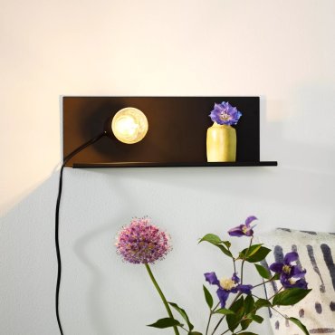 Lucide Sebo - applique murale avec interrupteur - 35 x 12 x 12 cm - noir