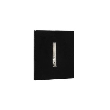 Nova Luce Passaggio - applique encastrée - 37 x 37 mm, Ø 32 mm encastré - 1W LED inclus - IP54 - noir