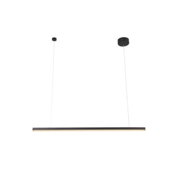 Maxlight Trio - lampe suspendue - 100 x 3,6 x 150 cm - 12W LED dimmable inclus - noir