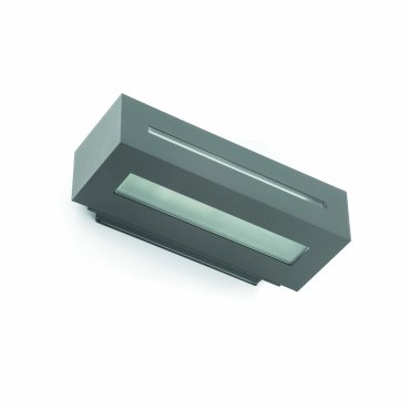 Faro West II - applique murale - 28 x 12 x 7 cm - IP54 - gris foncé