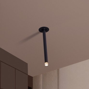 Nova Luce Stilvi - plafonnier - Ø 5 x 24 cm - 4W LED inclus - noir sablé