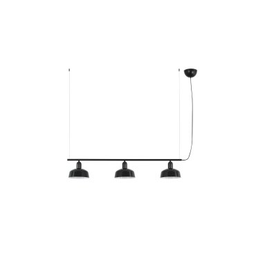 Faro Tatawin S - suspension - 100 x 18,4 x 210 cm - noir satiné et noir brillant
