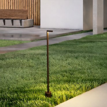 Nova Luce Pipe - lampe de jardin - 11 x 94,5 cm - 5W LED inclus - IP65 - corten