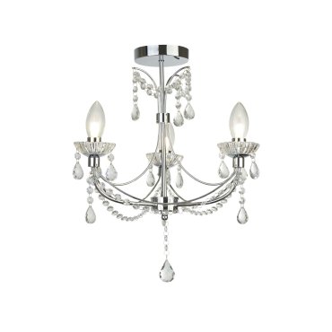 Searchlight Autumn - lustre - 44 x 49 cm - IP44 - chrome