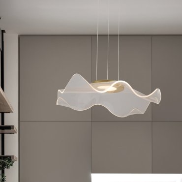 Nova Luce Siderno - lampe suspendue - Ø 50 x 150 cm - 30W LED inclus - or