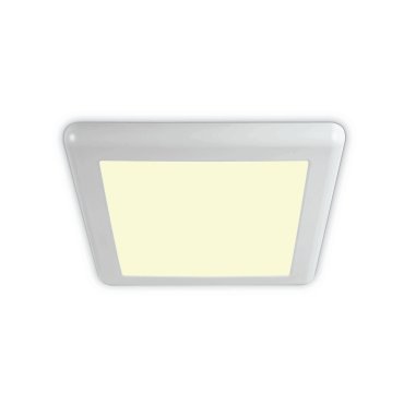 ONE Light Panneaux de surface/encastrés Trou de découpe réglable - plafonnier - 23,5 x 23,5 x 1,7 cm - 16W LED inclus - blanc - couleur de lumière blanc chaud