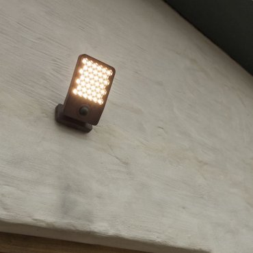Lutec Atlantis - projecteur avec détecteur - 22,2 x 14,1 x 12,4 cm - 14W LED incluse - 4000K - IP54 - gris foncé