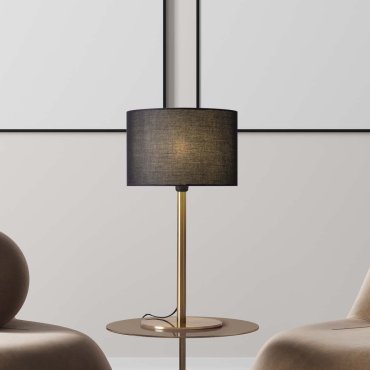 Nova Luce Sibnia - lampe de table - Ø 30 x 57,8 cm - laiton doré et noir