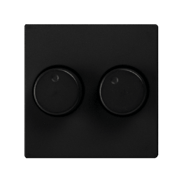 Ion Industries V1/J1 - plaque centrale avec double bouton variateur - noir mat