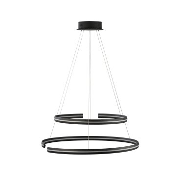 Nova Luce Torrente - lampe suspendue - Ø 80 x 120 cm - 93W LED dimmable inclus - sand black