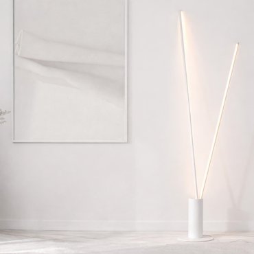 Nova Luce Kimolia - lampadaire - Ø 22 x 180,7 cm - 49W dimmable LED inclus - blanc mat