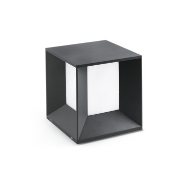 Faro Mila - lampe sur pied - 22 x 22 x 24 cm - 18W LED inclus - 18W LED inclus - IP65 - gris foncé