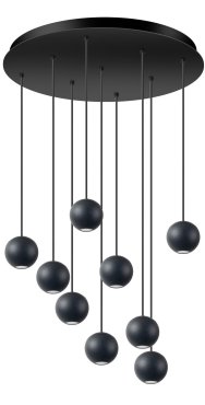 ETH Grace - suspension - Ø 4,8 x 400 cm - 36W LED dimmable inclus - noir