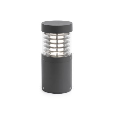 Faro Giza - lampe de jardin - Ø 12 x 26,5 cm - 15W LED inclus - IP54 - gris foncé