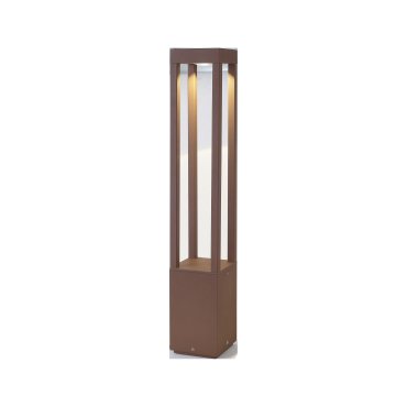Faro Agra - lampe de jardin - 10,8 x 10,8 x 65 cm - 9W LED inclus - IP55 - brun rouille