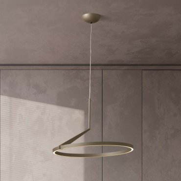 Nova Luce Tilia - suspension - Ø 60 x 250 cm - LED 31W dimmable incluse - moka