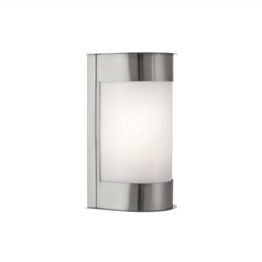 Searchlight Dores - Applique d'extérieur - 12 x 24 cm - IP44 - acier inoxydable