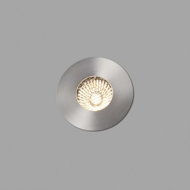 Faro Grund - spot rond pour l'extérieur - Ø 80 mm, Ø 60 mm à encastrer - 7W LED inclus - IP67 - acier inoxydable satiné - couleur de lumière blanc chaud (2700K)