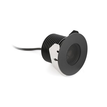 Faro Grund - spot rond pour l'extérieur - Ø 92 mm, Ø 68 mm à encastrer - 13W LED inclus - IP67 - noir