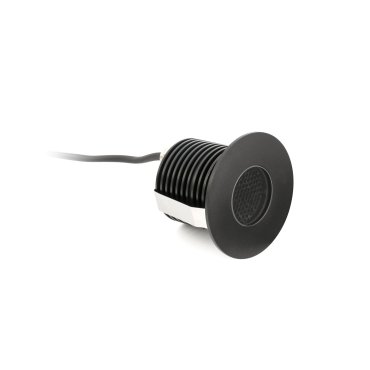 Faro Grund - spot rond pour l'extérieur - Ø 80 mm, Ø 60 mm à encastrer - 7W LED inclus - IP67 - noir - couleur de lumière blanc chaud (3000K)