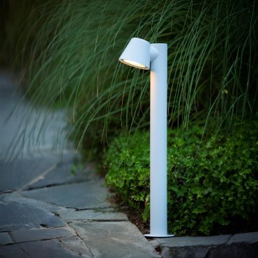 Lucide Dingo - lampe de jardin - 20,5 x 70 x 11 cm - 5W dimmable LED inclus - IP44 - blanc