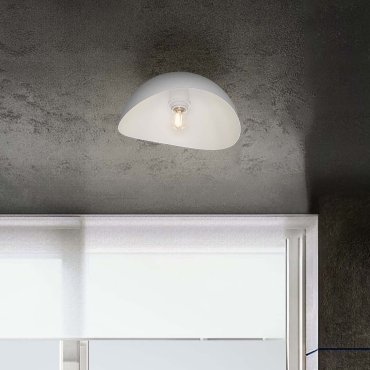 Nova Luce Opsi - plafonnier - Ø 30 x 15 cm - blanc sablé